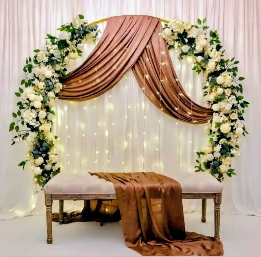 Naming Ceremony Ring With Flowers Decor